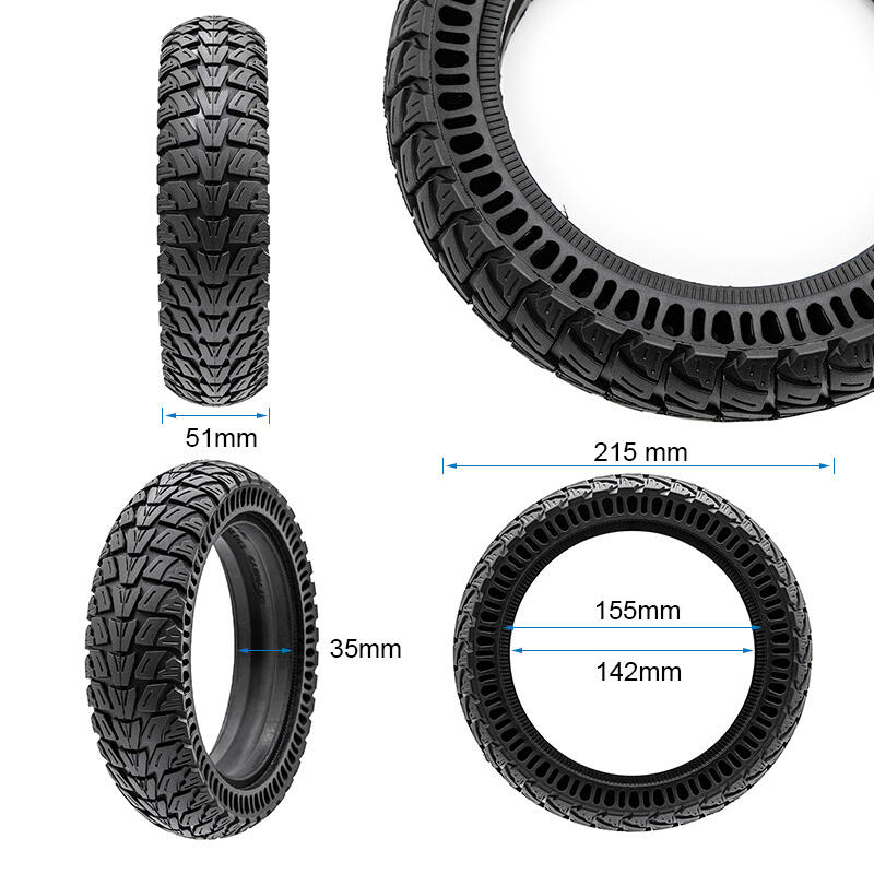 Rueda maciza Perforada 9x2,25-6,1 [Cityneye] - negro 2/5