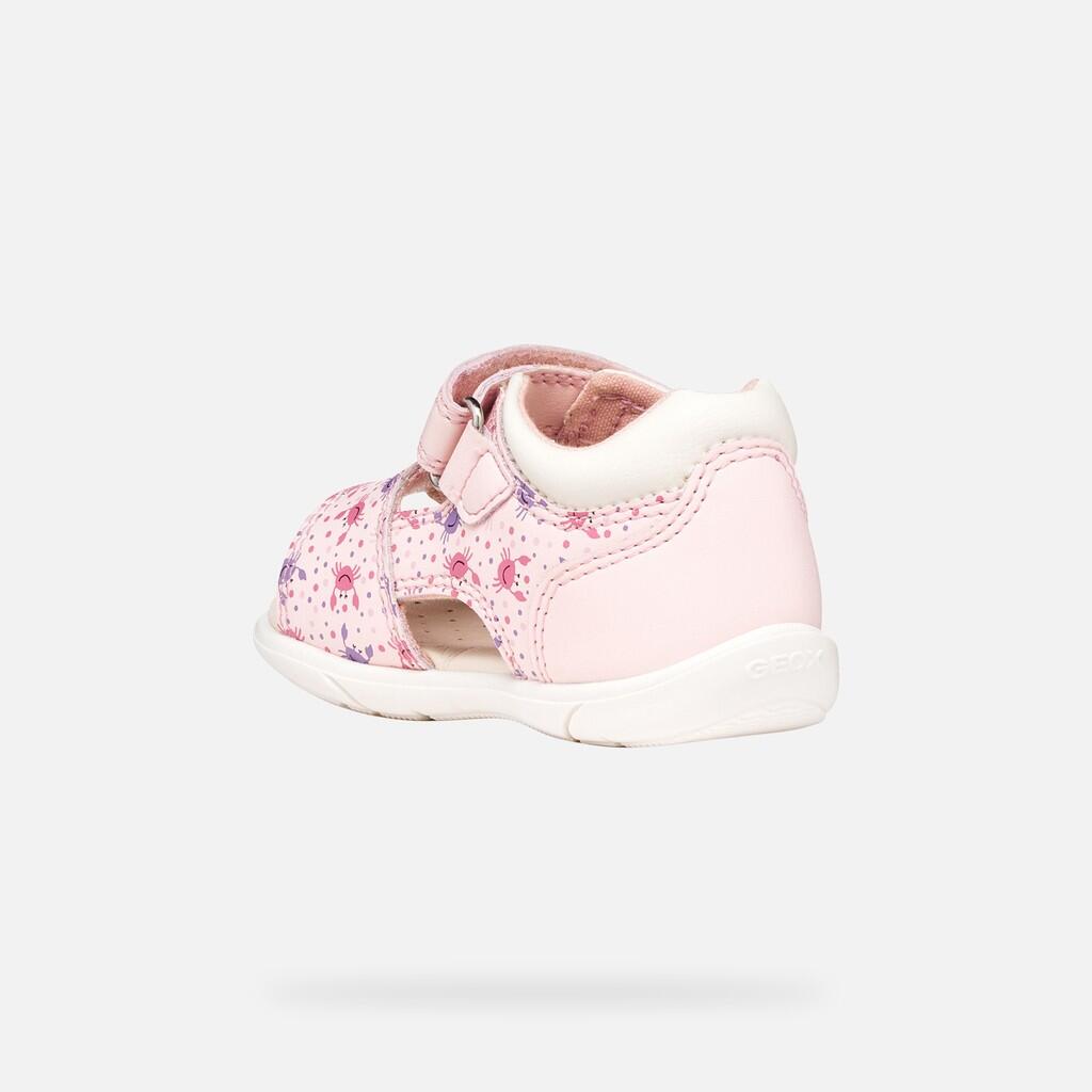 Sandales Bébé Fille B SANDAL ZAPITO GIRL Rose Clair/Blanc 5/7