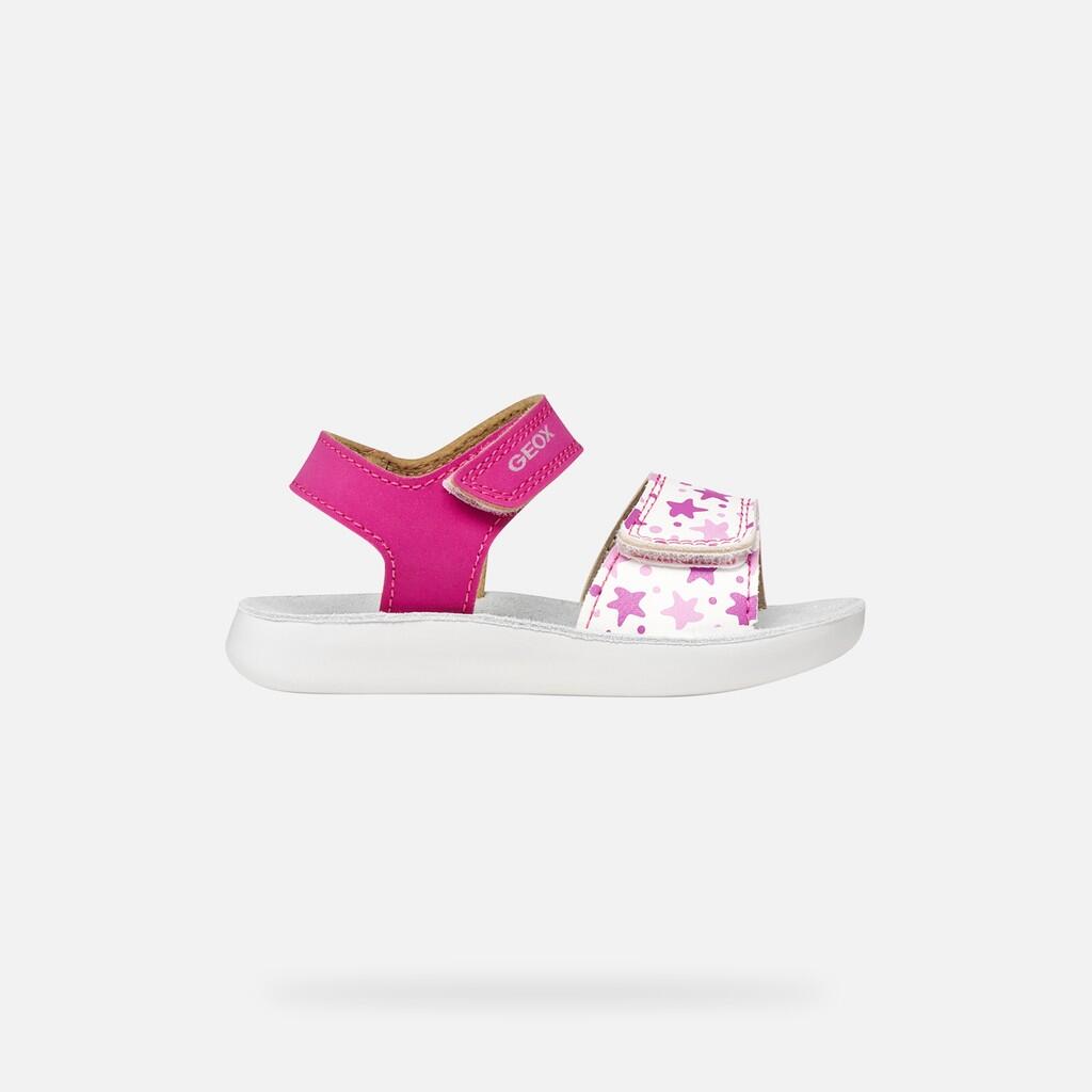 Sandales Bébé Fille B SANDAL LIGHTFLOPPY GIRL Fuchsia/Blanc 2/7