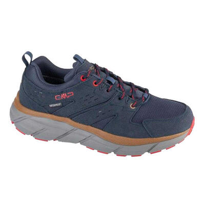 Heren kamsel leren lage sportschoenen (zwart)