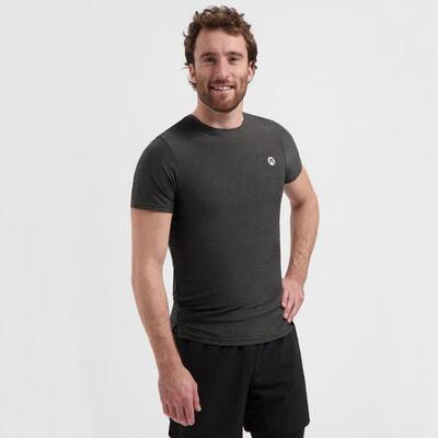 Hardloopshirt ademend sportshirt korte mouwen heren essential