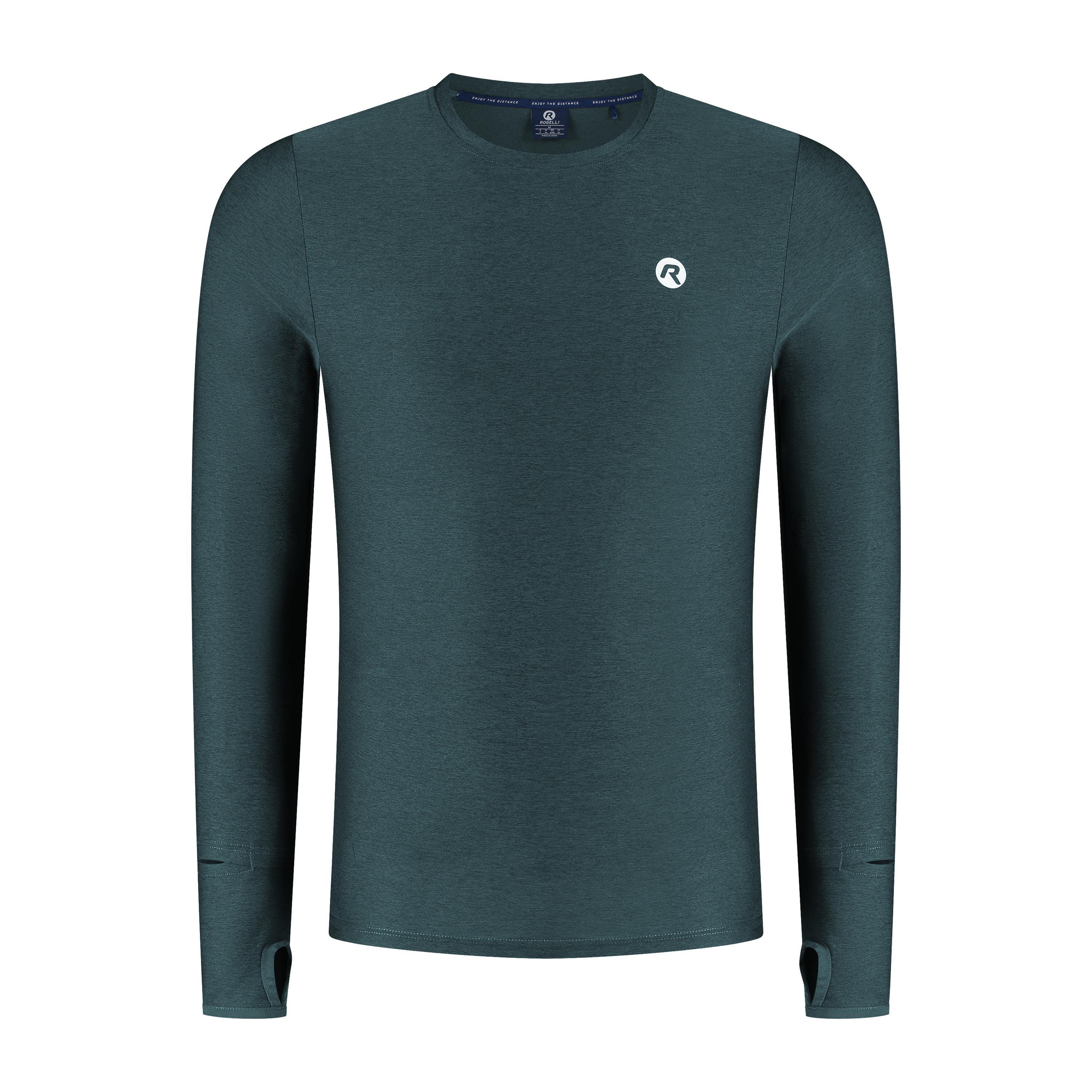 Hardloopshirt Lange Mouw Heren Donkerblauw Essential 2/7