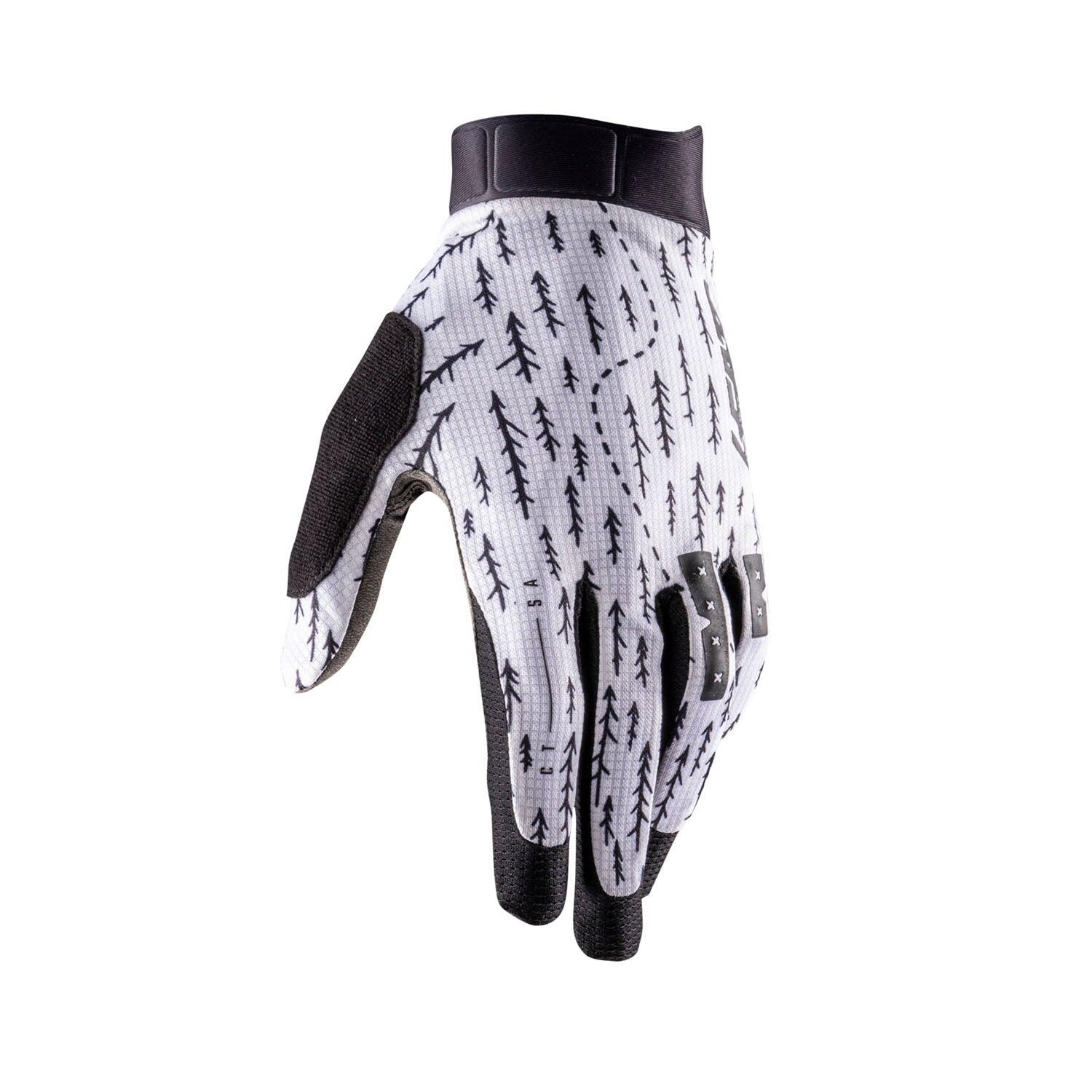Gants Longs Leatt 1.0 GripR Blanc/Gris Junior 4/6