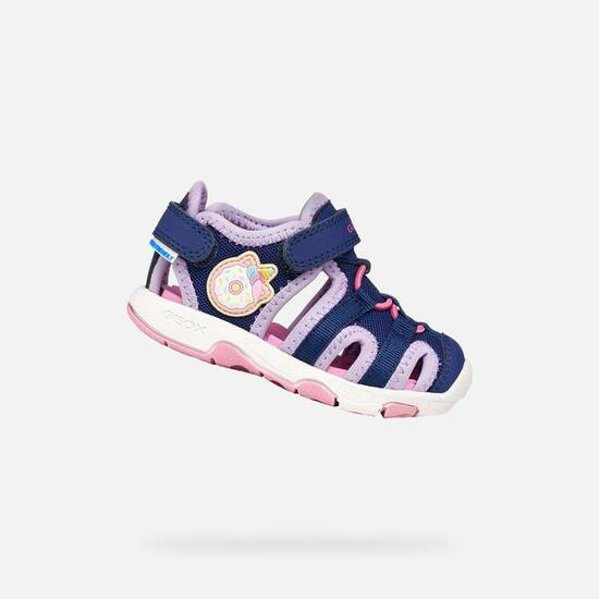 Sandales Bébé Fille B SANDAL MULTY GIRL Bleu Marine/Lilas
