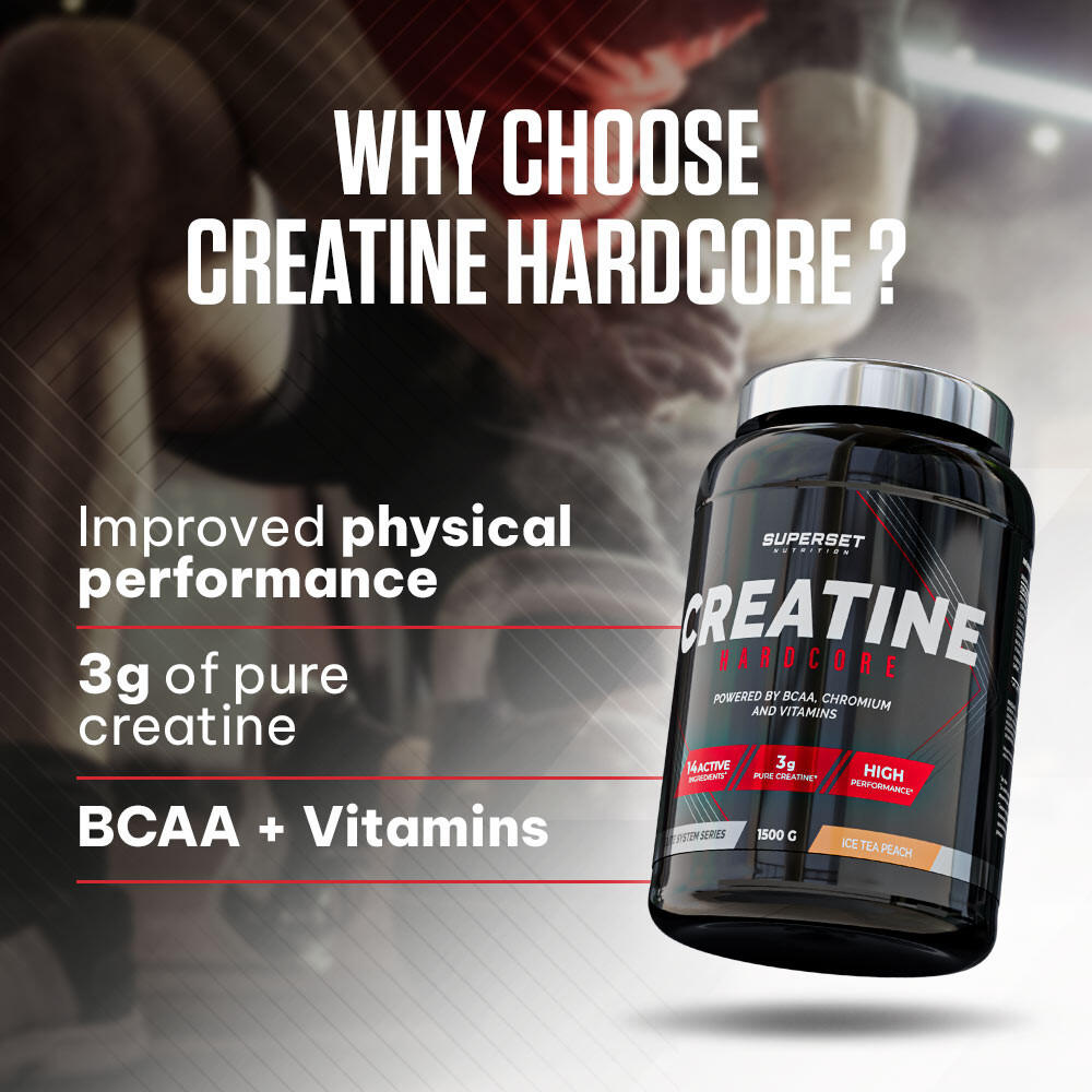 Creatinas - Creatine Hardcore (1,5kg) - Té Helado De Melocotón 6/7