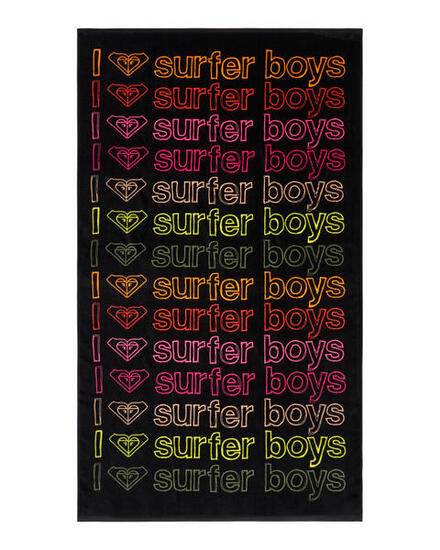 Telo da spiaggia Roxy Cold Water Message Oversized Nero