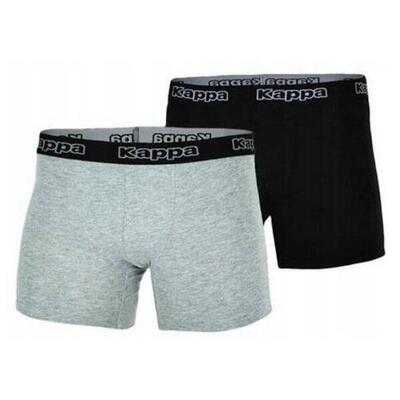 Boxershorts voor heren (set van 2) (grijs/zwart)