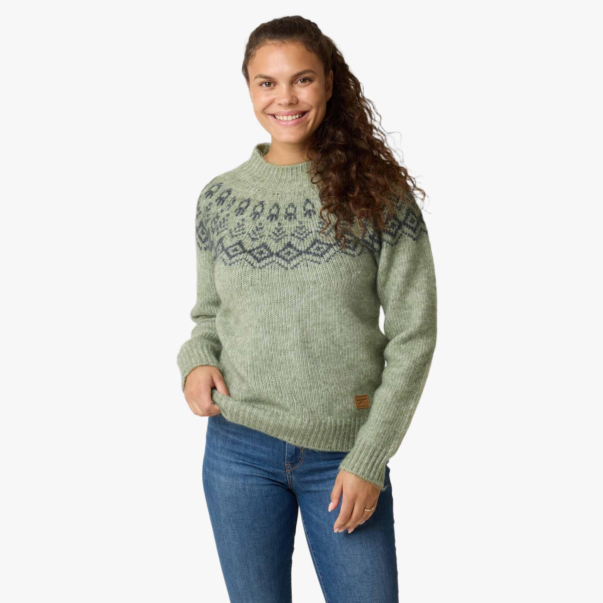 Dames Trui Merino O-Hals Pullover Lange Mouwen – Belleza