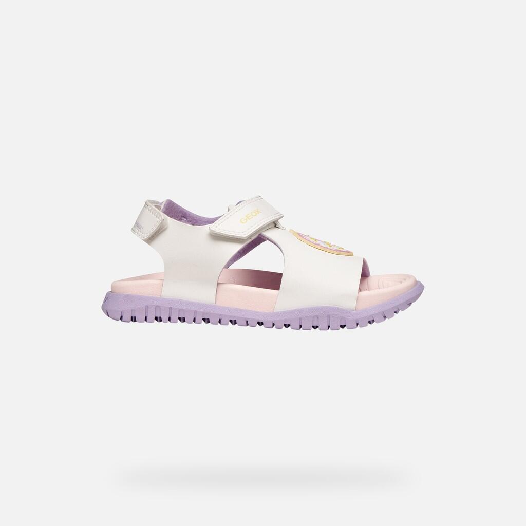 Sandales Fille J SANDAL FUSBETTO GIRL Blanc/Lilas 2/7