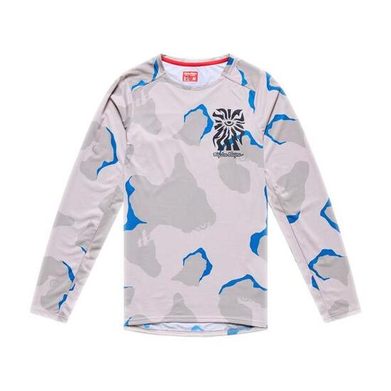 Maglia MTB Skyline Pro Manica Corta - Flow Camo - Bianco Scuro