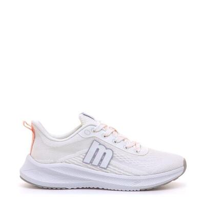 Mustang knitting white 60802-c33818 dames sneaker - licht en ademend