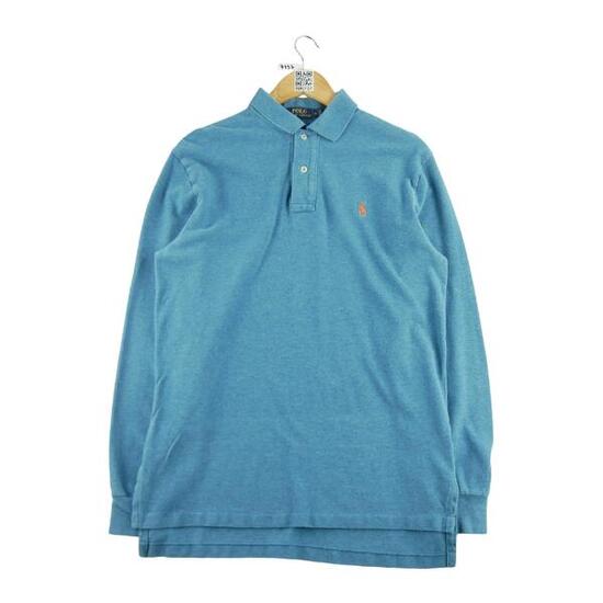 Reconditionné - Polo manches longues Homme Bleu clair - Bon État