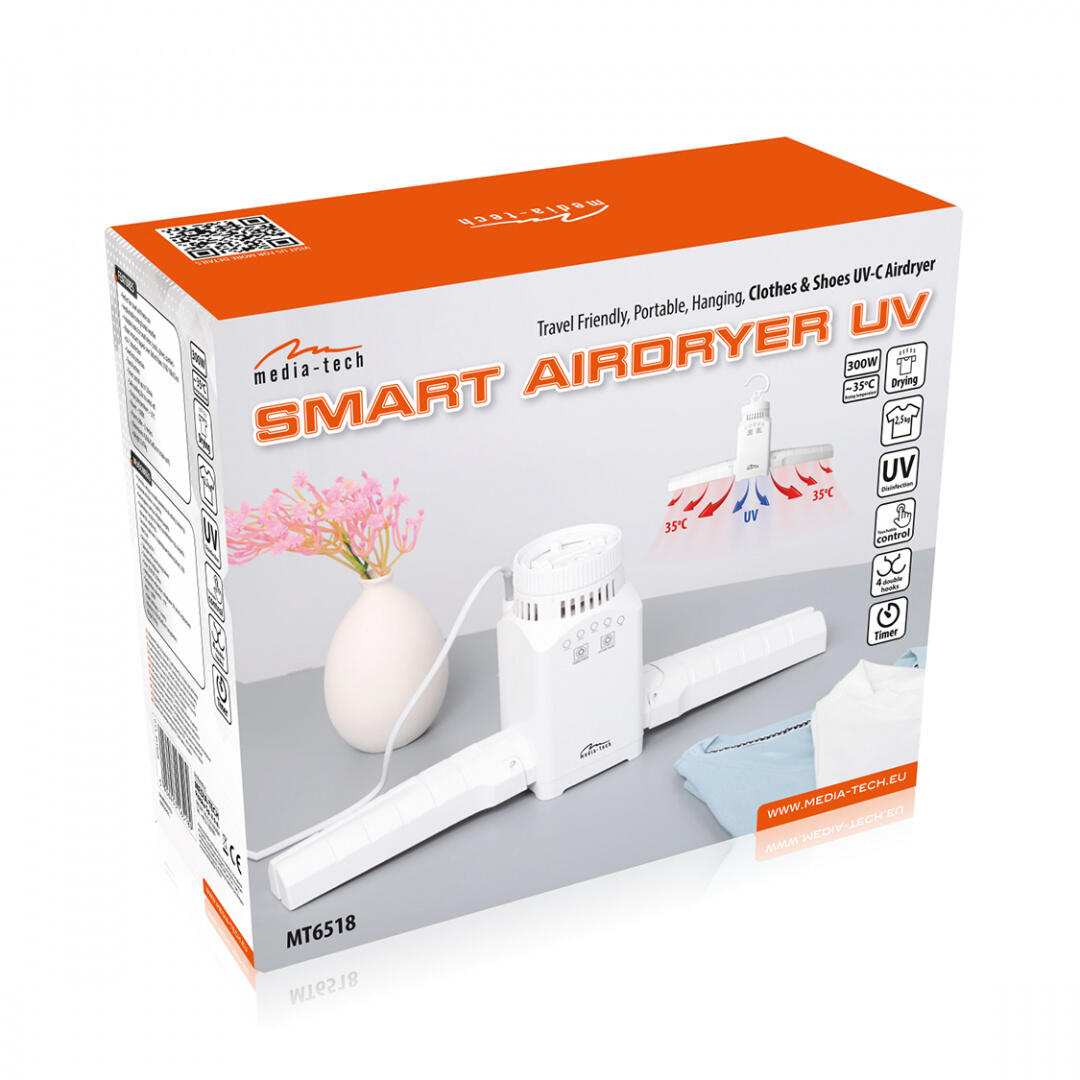 SUSZARKA WISZĄCA Media-Tech z UV do butów i odzieży AIRDRY 3/6