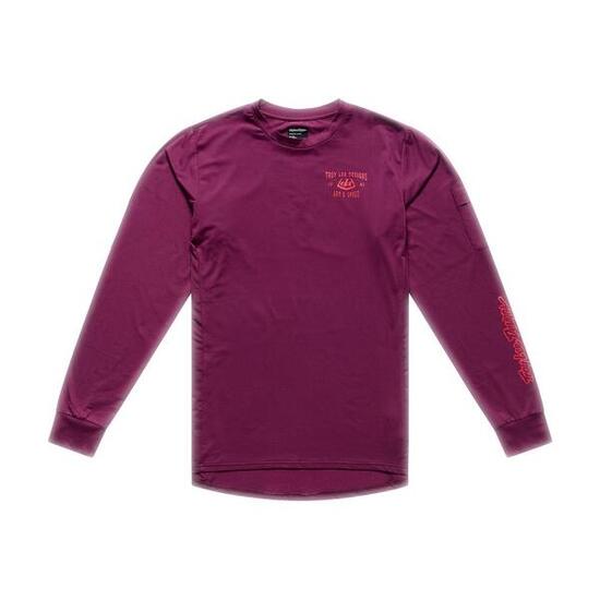 Ruckus Ride MTB-shirt met lange mouwen - Lockdown - Sangria