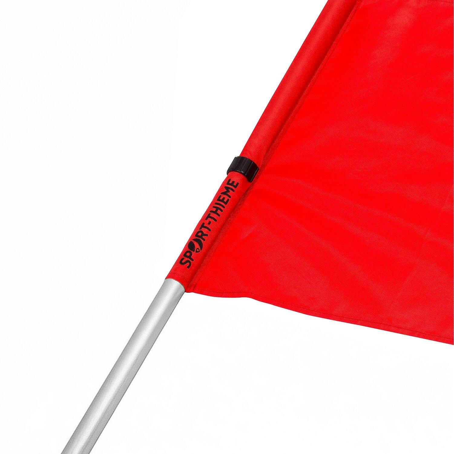 Kampfrichterfahne Colour Aluminium-Griff Rot Leichtathletik Unisex Rot 2/4