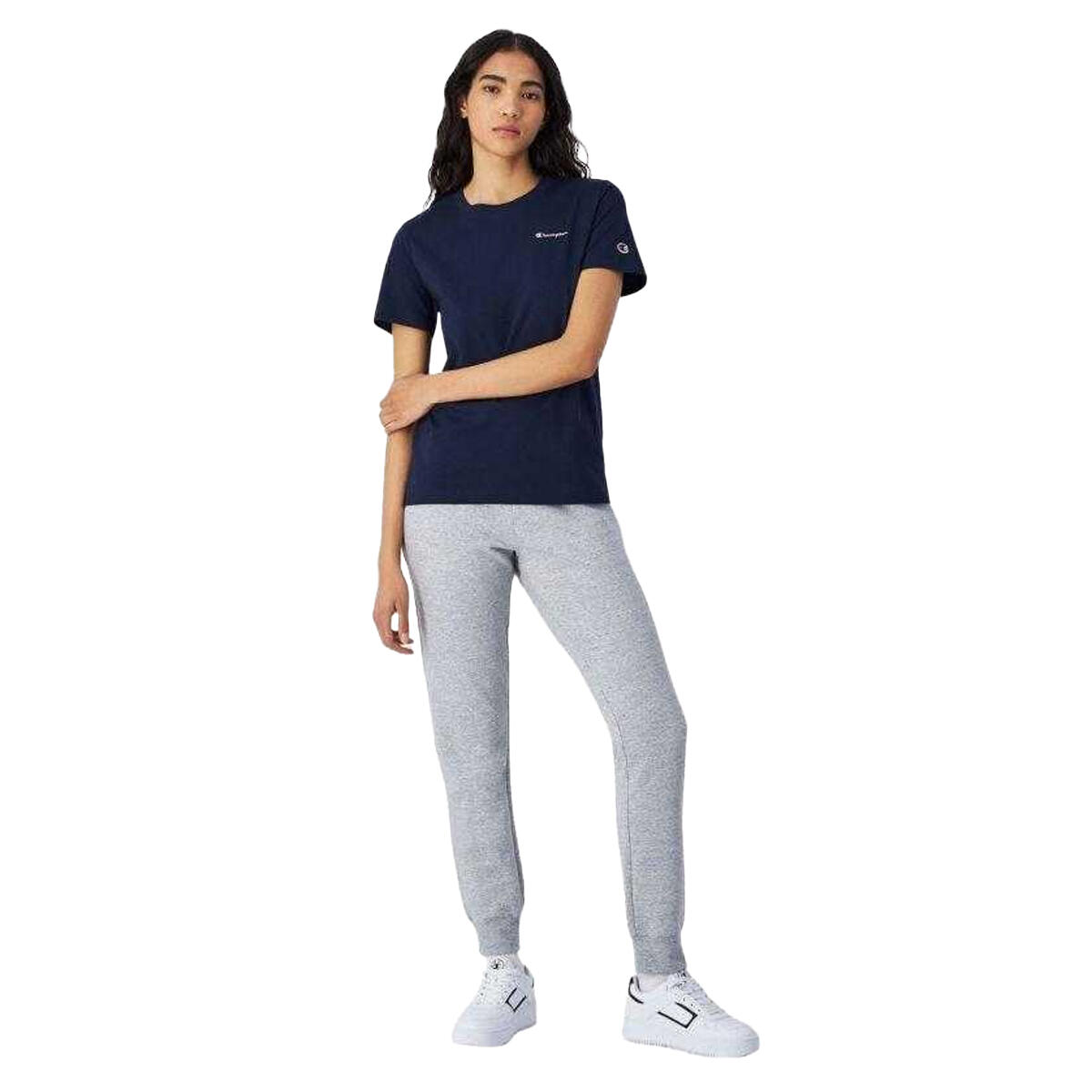 Maglietta Logo Donna Champion Blu Navy 4/4