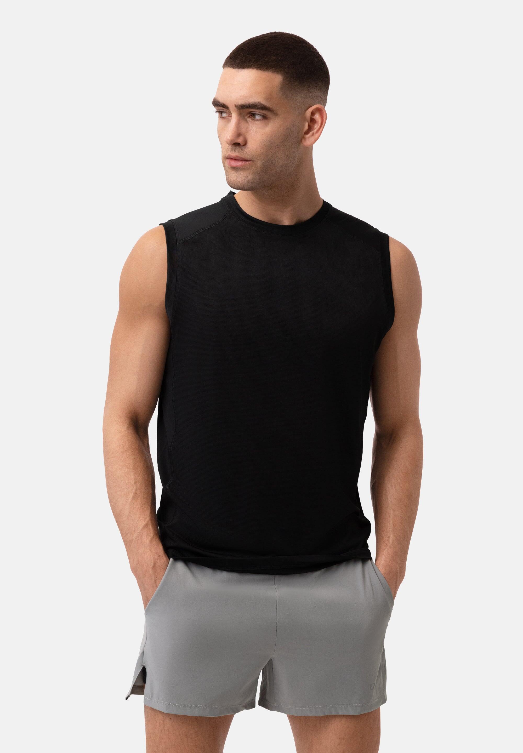 Camisetas de tirantes deportivas para hombre ajuste muscular 2 pares 2/5