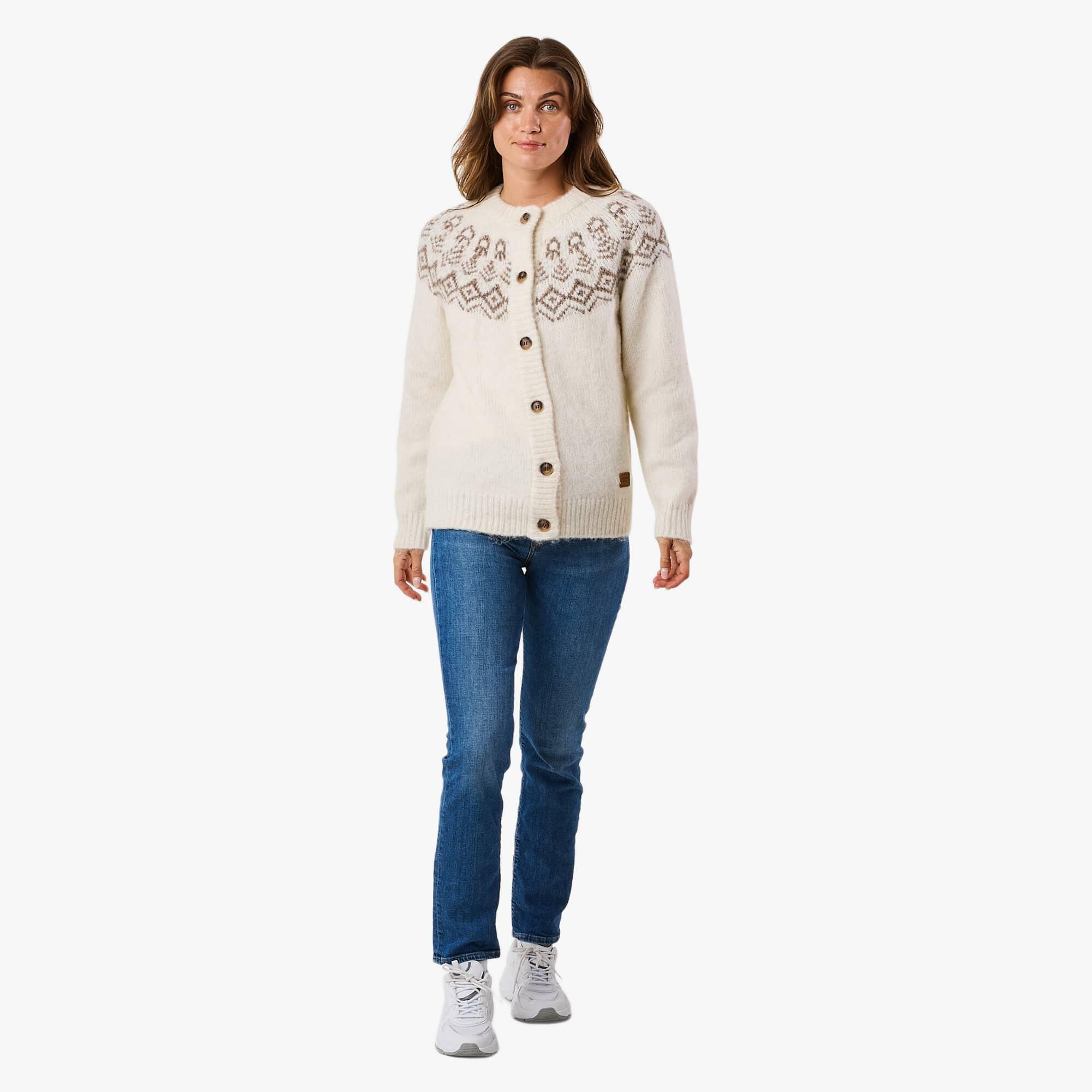 Cardigans laine tricotée femmes Lofoten sweaters 3/7