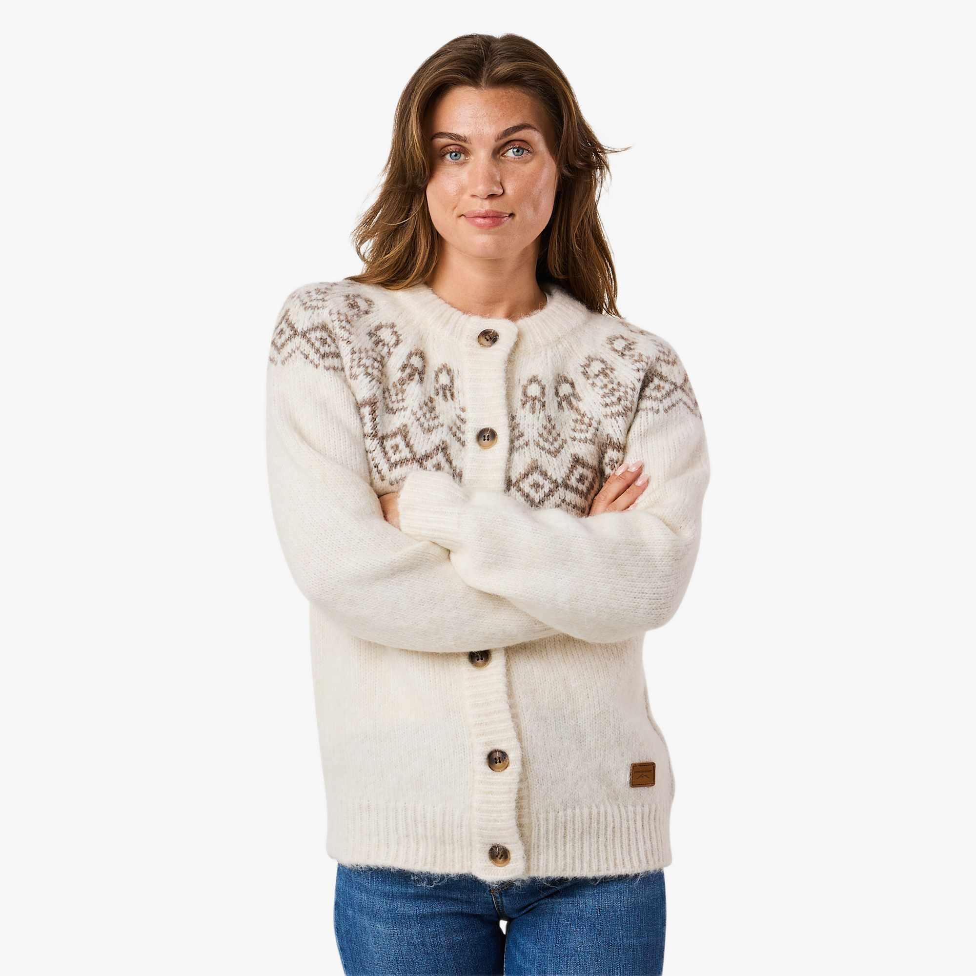 Cardigans laine tricotée femmes Lofoten sweaters 1/7