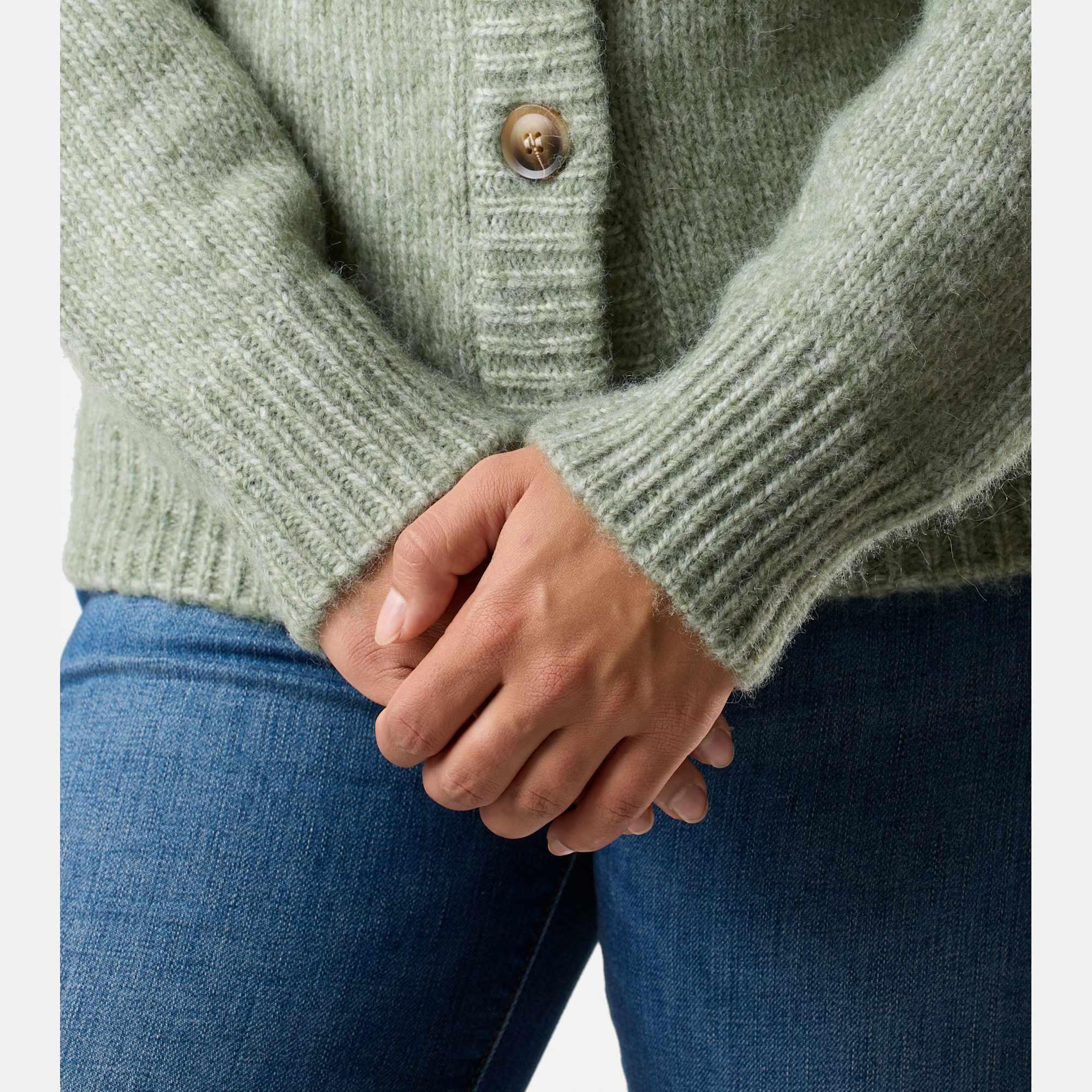 Dames sweaters cardigan Lofoten wol gebreid 7/7