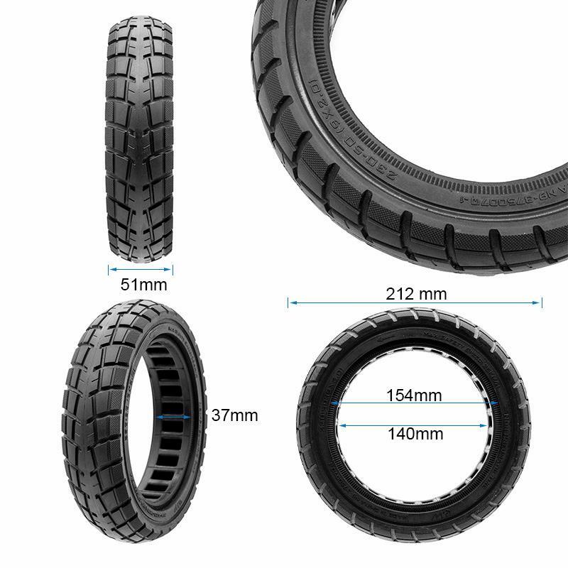 Rueda maciza ultraligera offroad 230x50 / 9x2-6,1/B34 - linea negra [Ewheel] 2/5