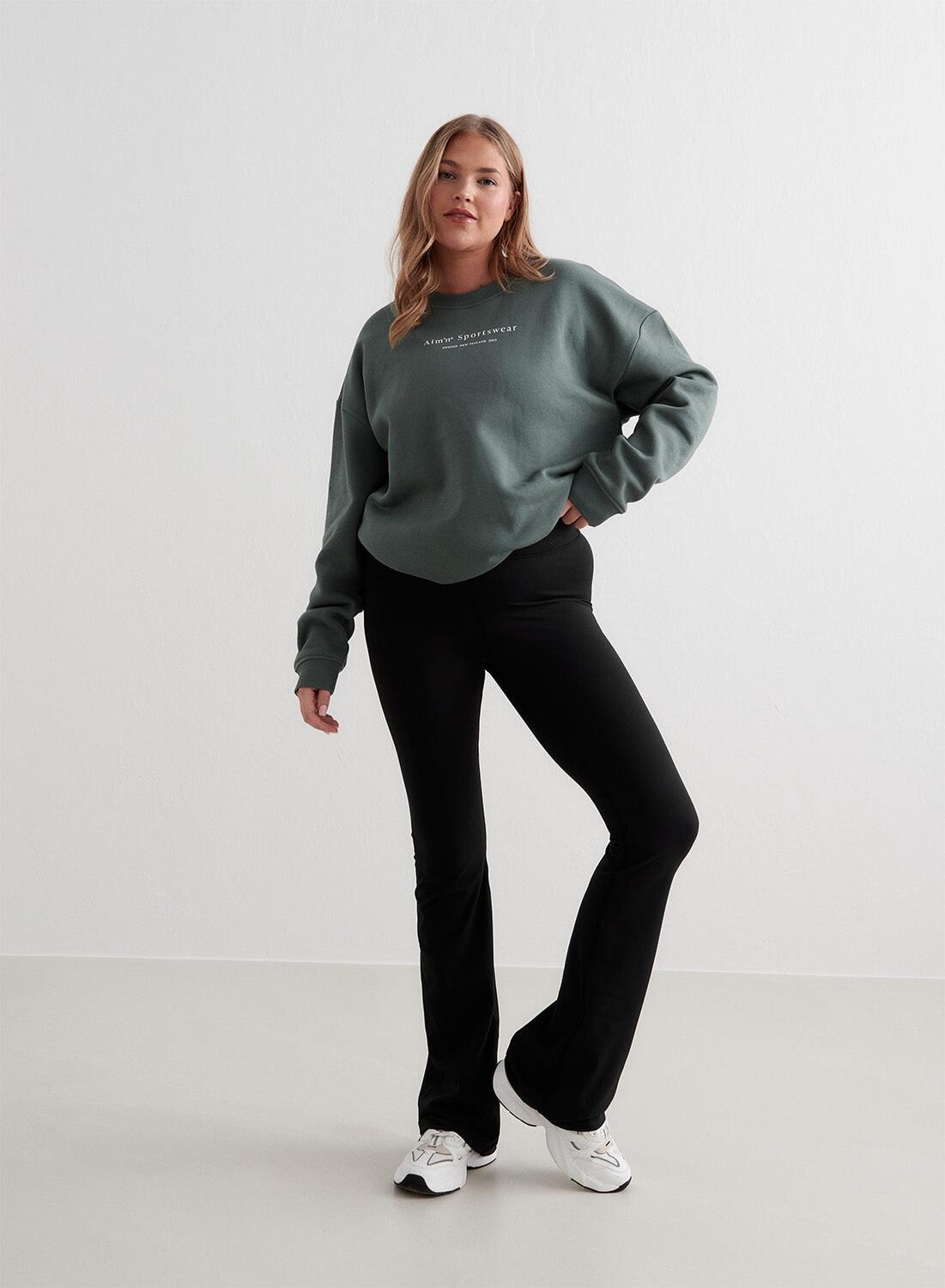 Mujer Sudadera Verde Salvia 3/6