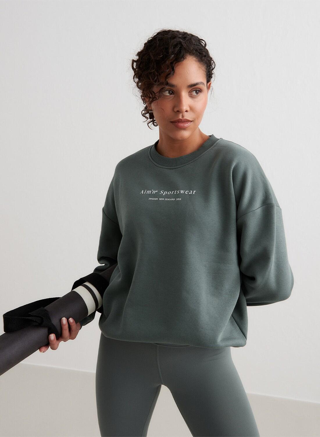Mujer Sudadera Verde Salvia 6/6
