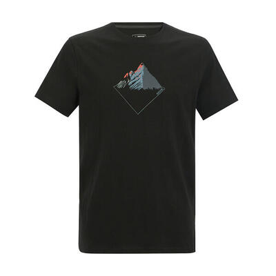 Heren breezed mountain peaks tshirt (zwart)