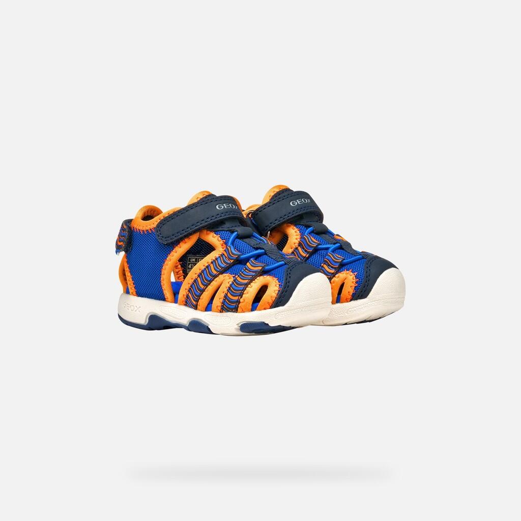 Sandales Bébé Garçon SANDAL MULTY BABY BOY Bleu Roi/Orange 3/7