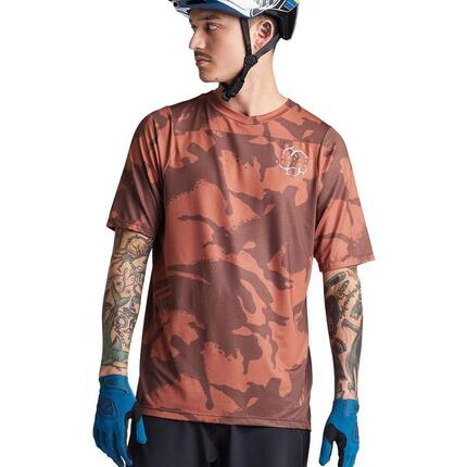 Maillot Manches Courtes Troy Lee Designs Skyline Sram Eagle Rouge