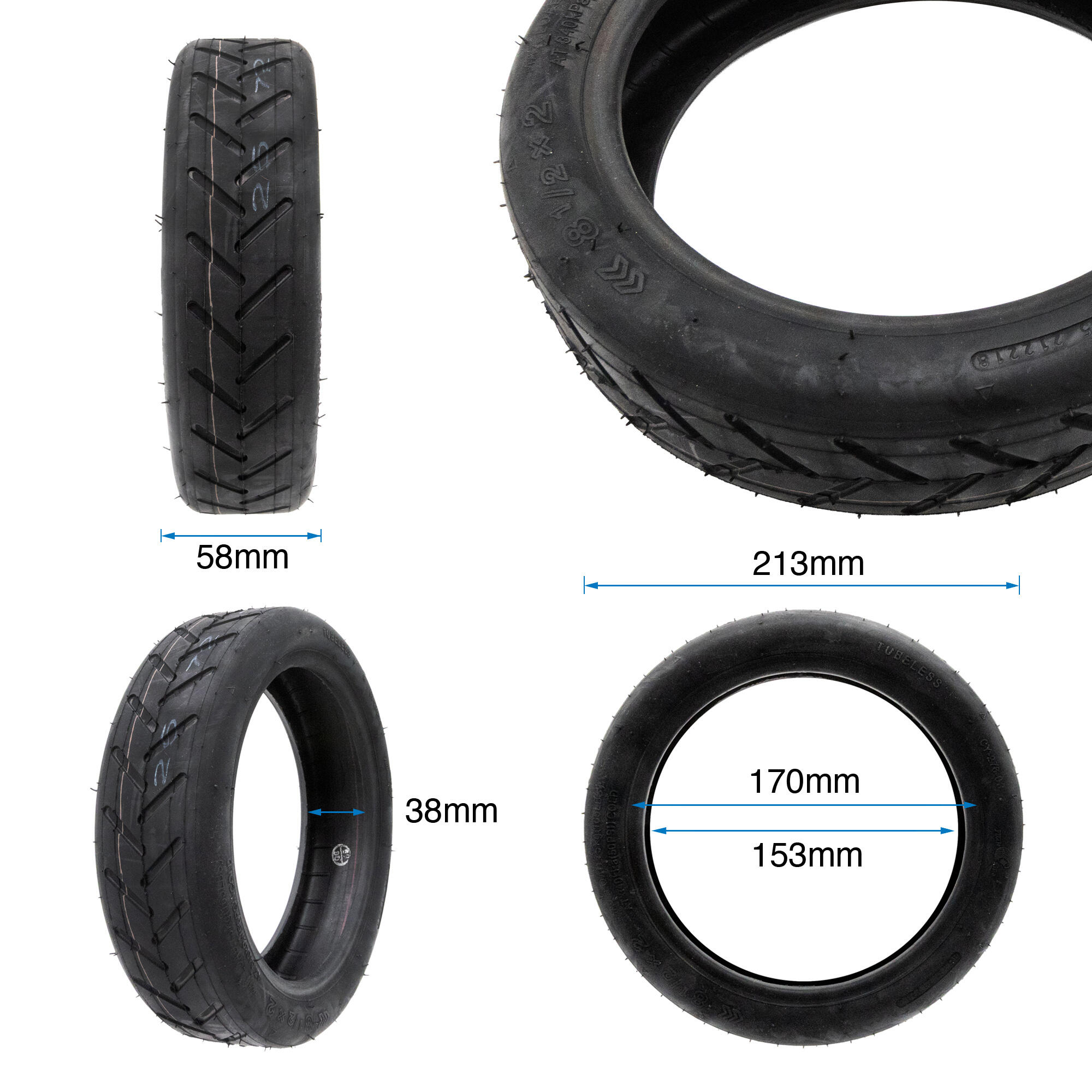 Neumático Tubeless Cityroad 8,5x2-6,1 [Yuanxing] 2/5