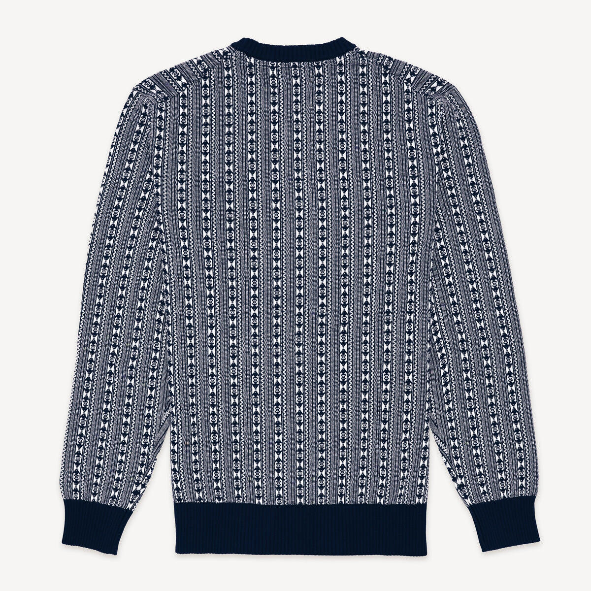 Maglione con collo alto in cotone blu navy Millstreet 2/4