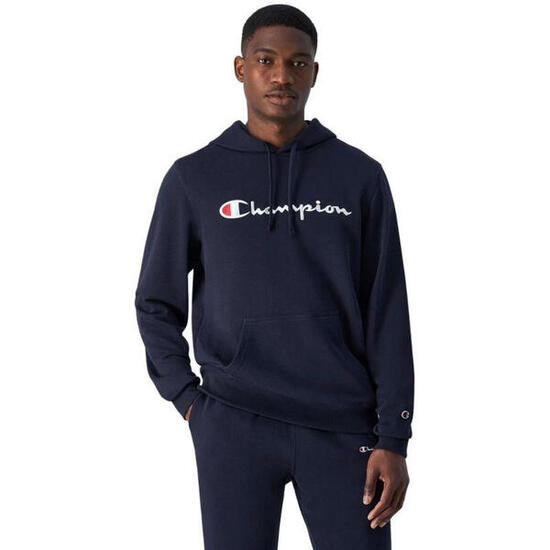 Sweat À Capuche Motif/style Logo Brodé Homme (Bleu Marine)