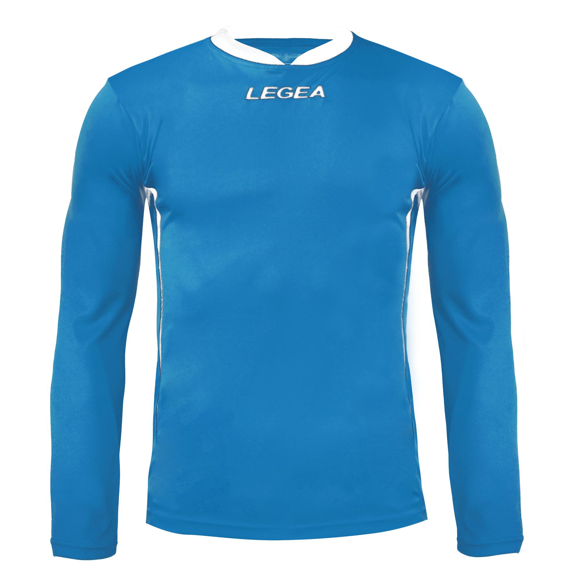 Bărbați Running Maglie lungi Traspirant Dusseldorf ML Cerulean-Bianco