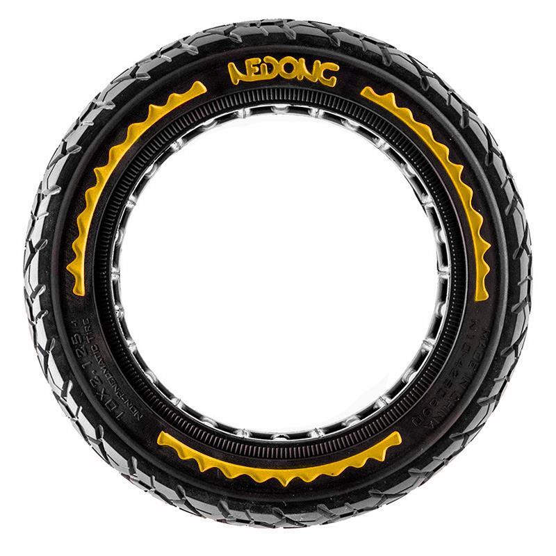 Rueda maciza ultraligera offroad 10x2,125-6,5/B44 - amarillo [Nedong] 3/5