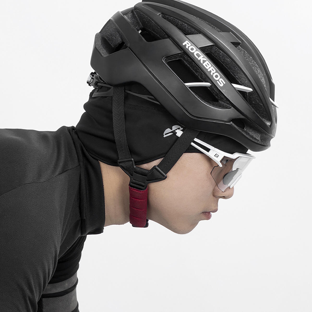 Rockbros fietshelmkap met brilopeningen 4/7