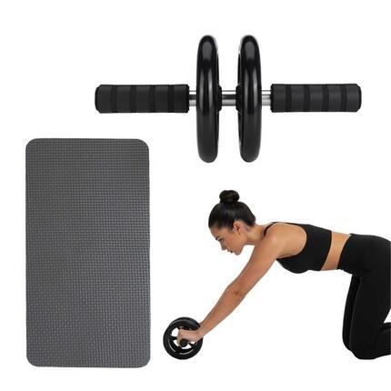 Kółko do ćwiczeń brzucha fit.me Podwójny roller + Mata