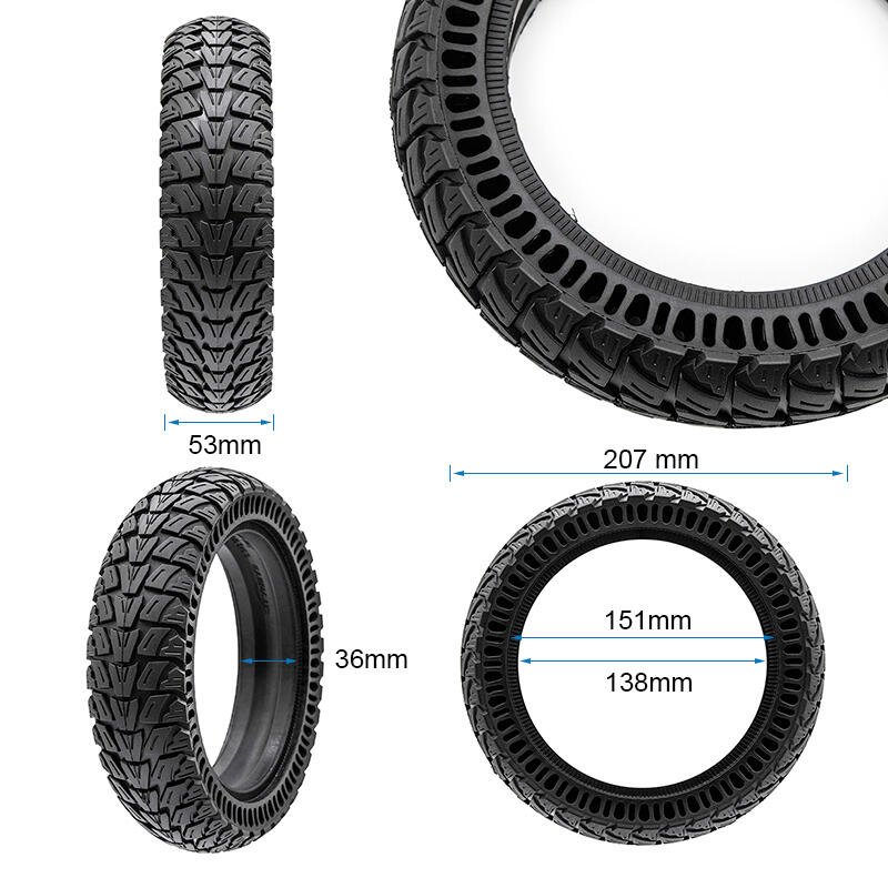Rueda maciza perforada 8,5x2,125/B34mm [Cityneye] - negro 2/5
