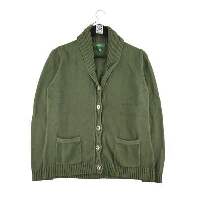 Tweedehands - dames khaki vest sweater - als nieuw