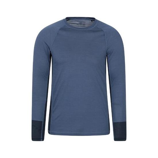 Base Layer Oberteil für Herren, Langärmlig Damen und Herren Marine