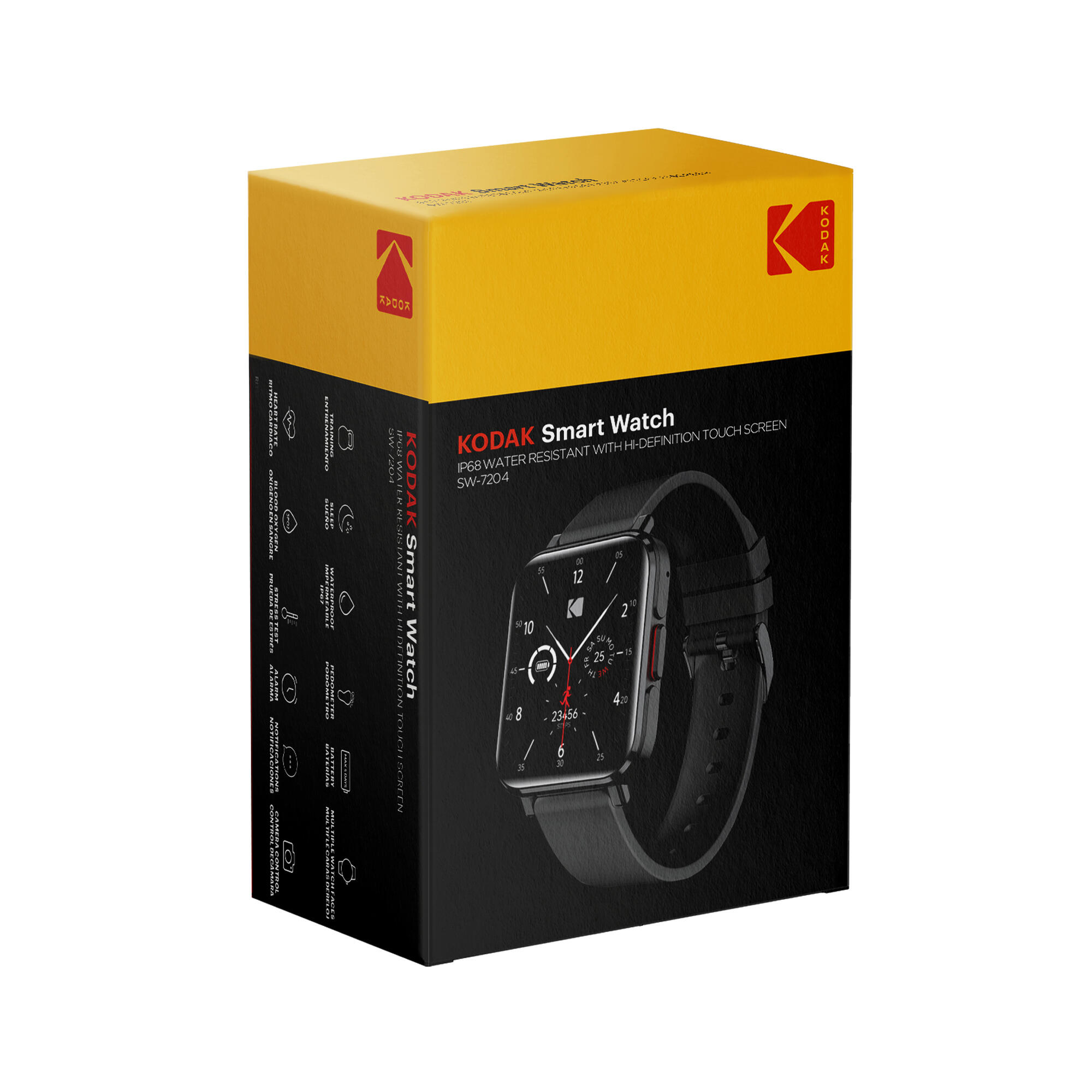 KODAK SW-7204 Smartwatch Noir - Écran 1,28" HD Tactile, Bluetooth, IP68 2/3