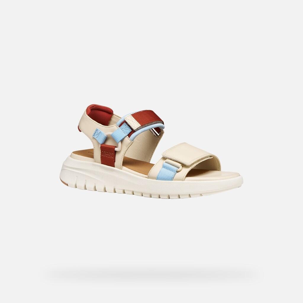 Sandales Femme FLEXTRIDE S WOMAN Blanc Cassé/Bleu Ciel Clair 3/7