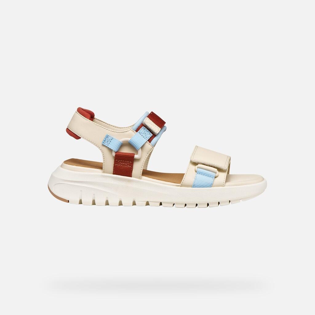 Sandales Femme FLEXTRIDE S WOMAN Blanc Cassé/Bleu Ciel Clair 2/7
