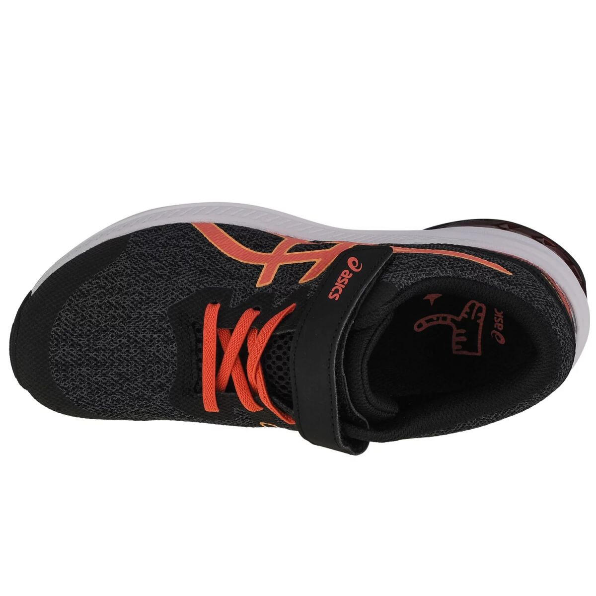 Zapato Corriendo para Niños/Niñas Negro, Naranja 3/4
