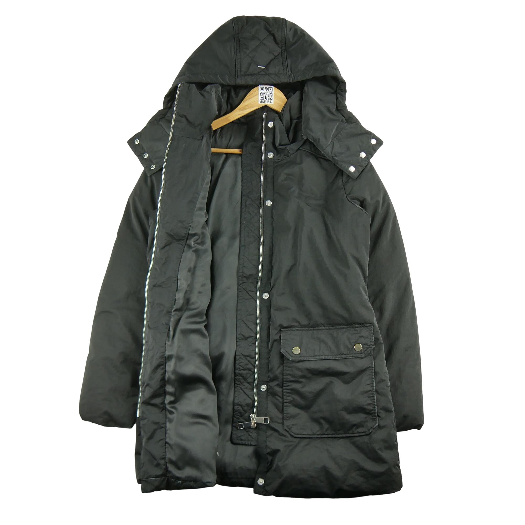 Herren Schwarzer Parka 3/7