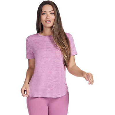 T-shirt skechers go dri swift tunic tee, roze, dames