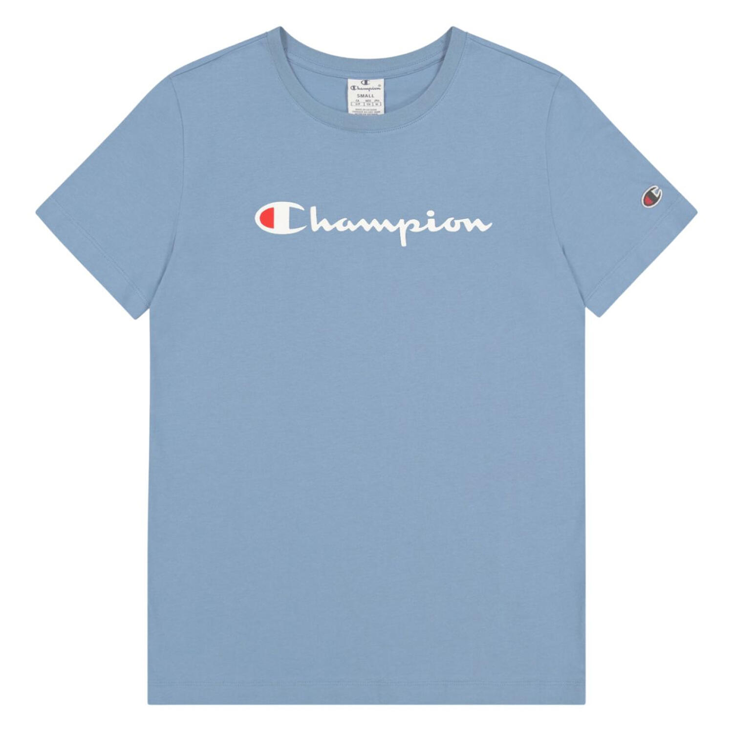 Maglietta Manica Con Marchio Donna Champion Blu 2/3