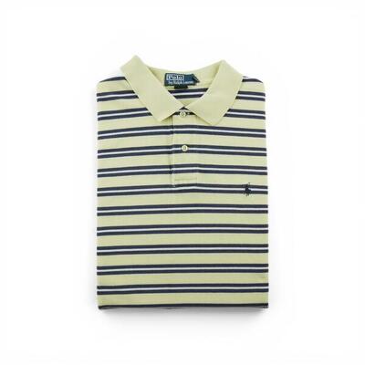 Tweedehands - korte mouw heren polo geel - goede staat