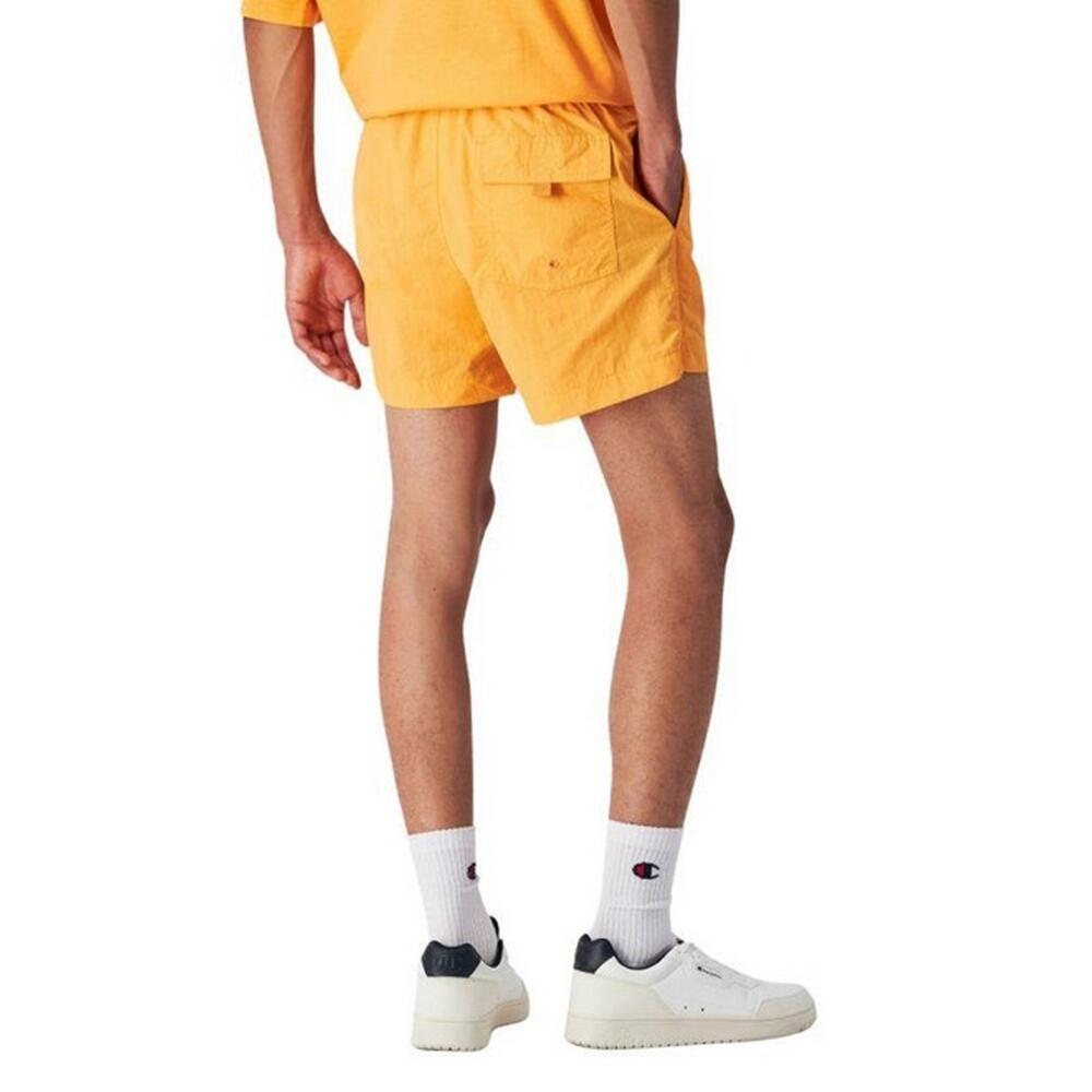 Bermudas Diseño Logotipo Bordado para Hombre Naranja 3/3