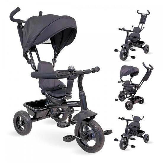 Triciclo evolutivo 3 in 1 Sicuro Comodo e pratico Design regolabile Enfant Nero